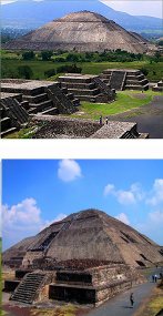 Pirámide del Sol y la Luna,Teotihuacan, México 